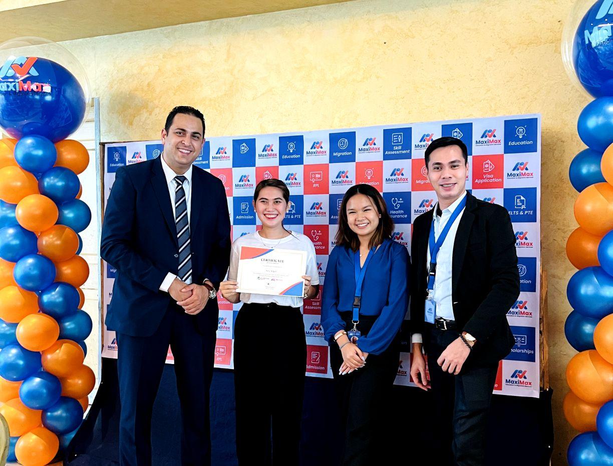 The MaxiMax team at a student event